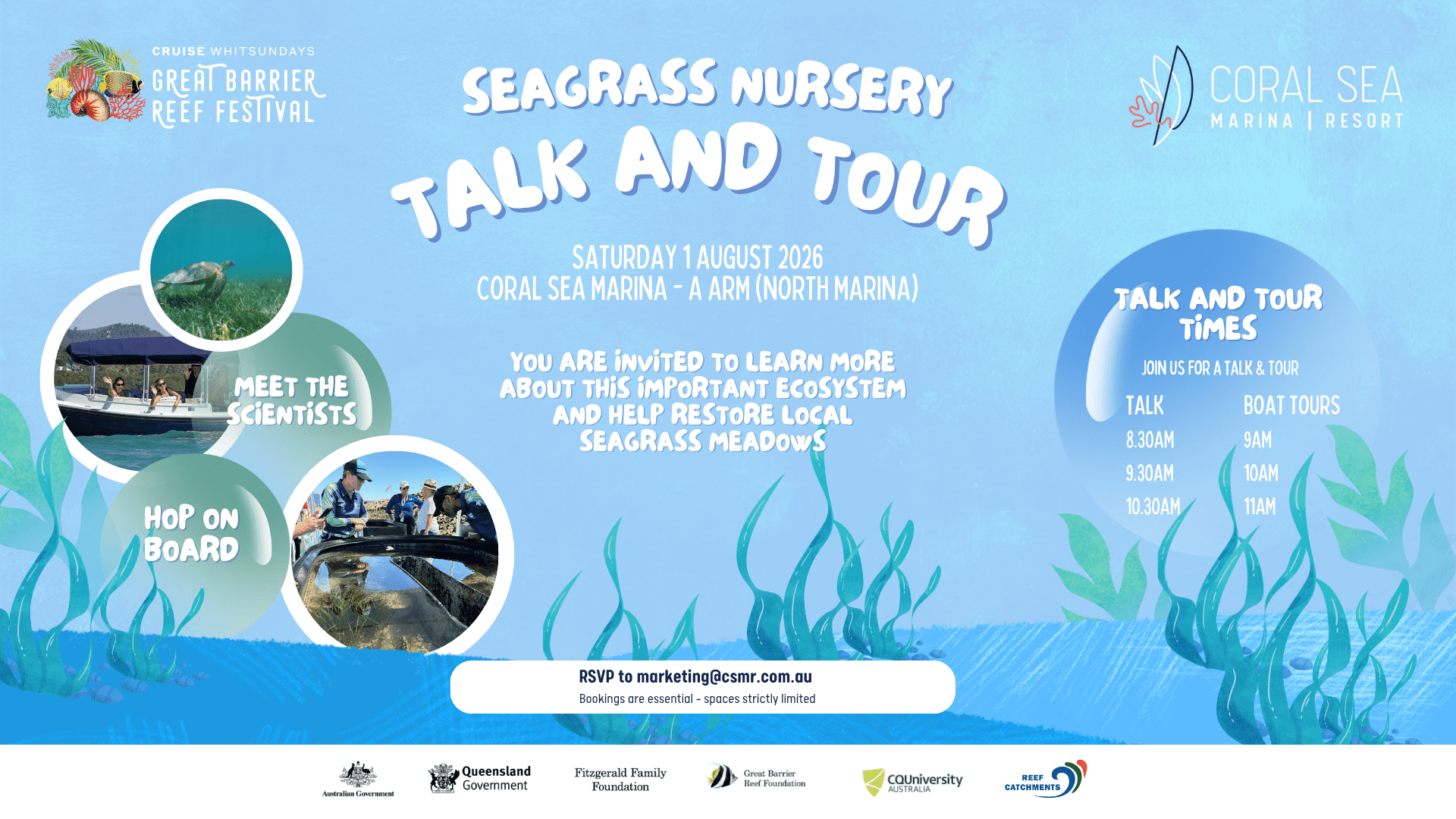 Coral Sea Marina Resort - Seagrass Nursery Talk and Tour